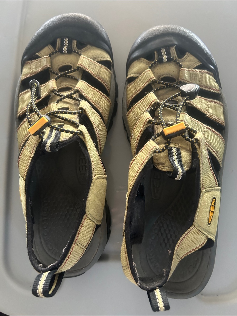 Keen Olive and Black Closed-Toe Outdoor Sandals
